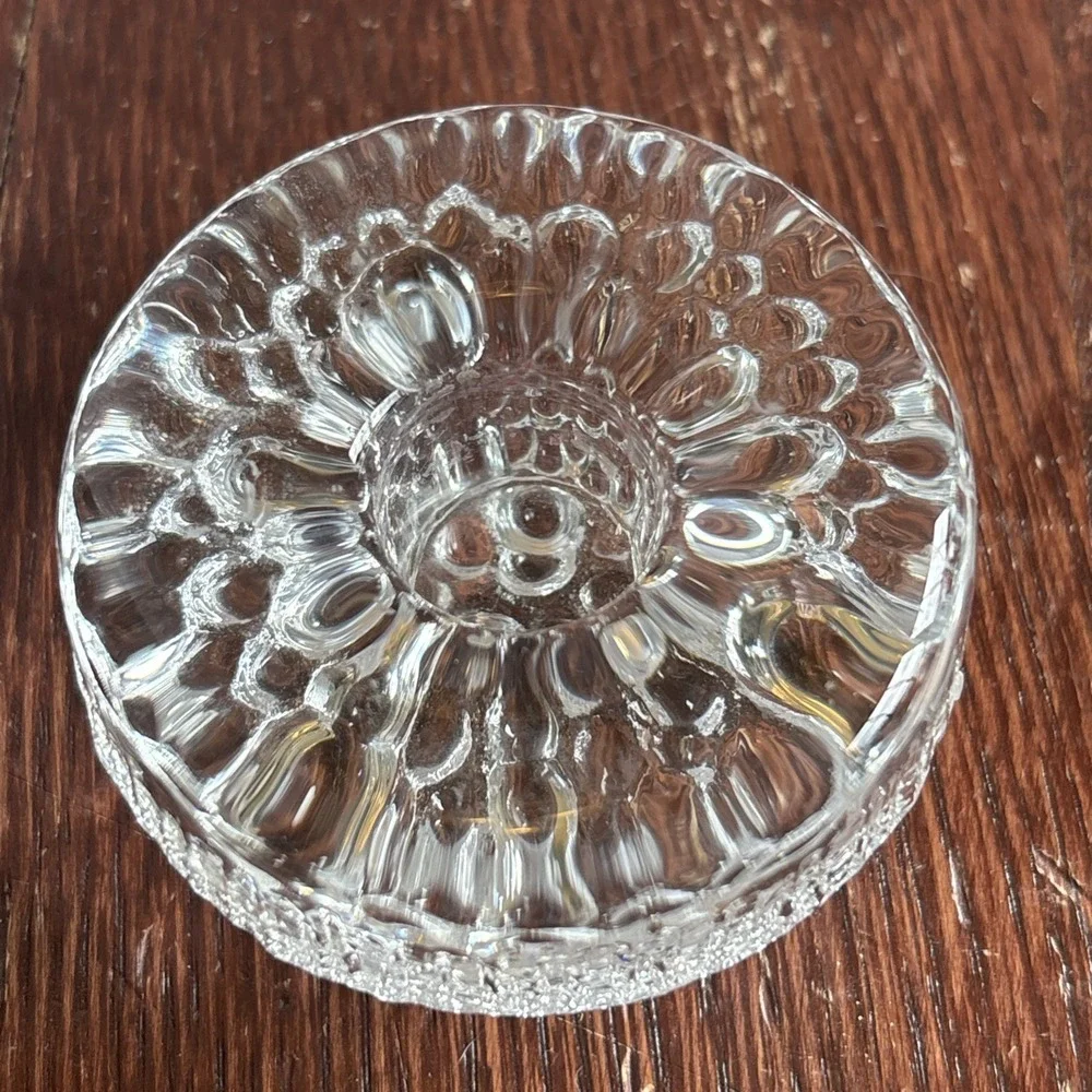 Vintage Iittala Ultima Thule Tapio Wirkkala Glass Candle Holder Finland